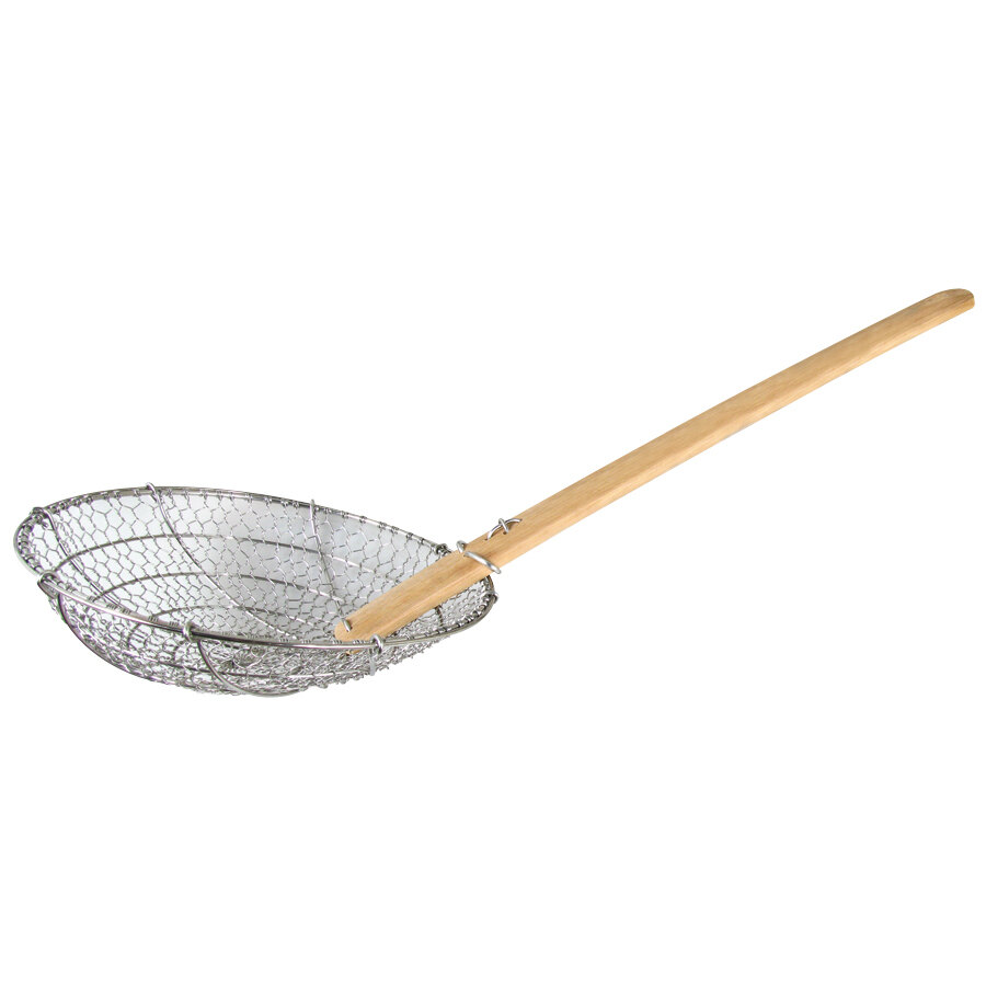 8" Bamboo Handled Coarse Skimmer