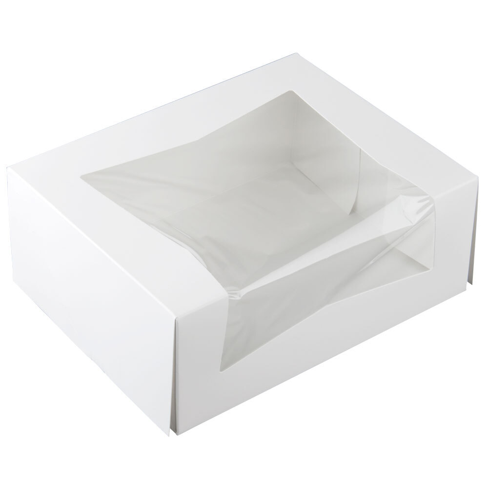 Bakery Boxes With Window. Southern Champion Tray 24013 Paperboard White Window Bakery Box, 8