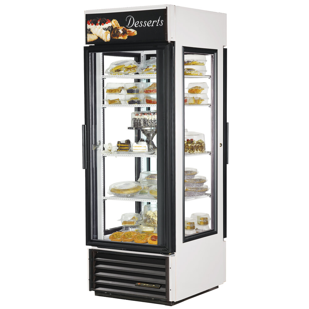 True G4SM23PTLD White PassThrough Four Sided Glass Door Refrigerator