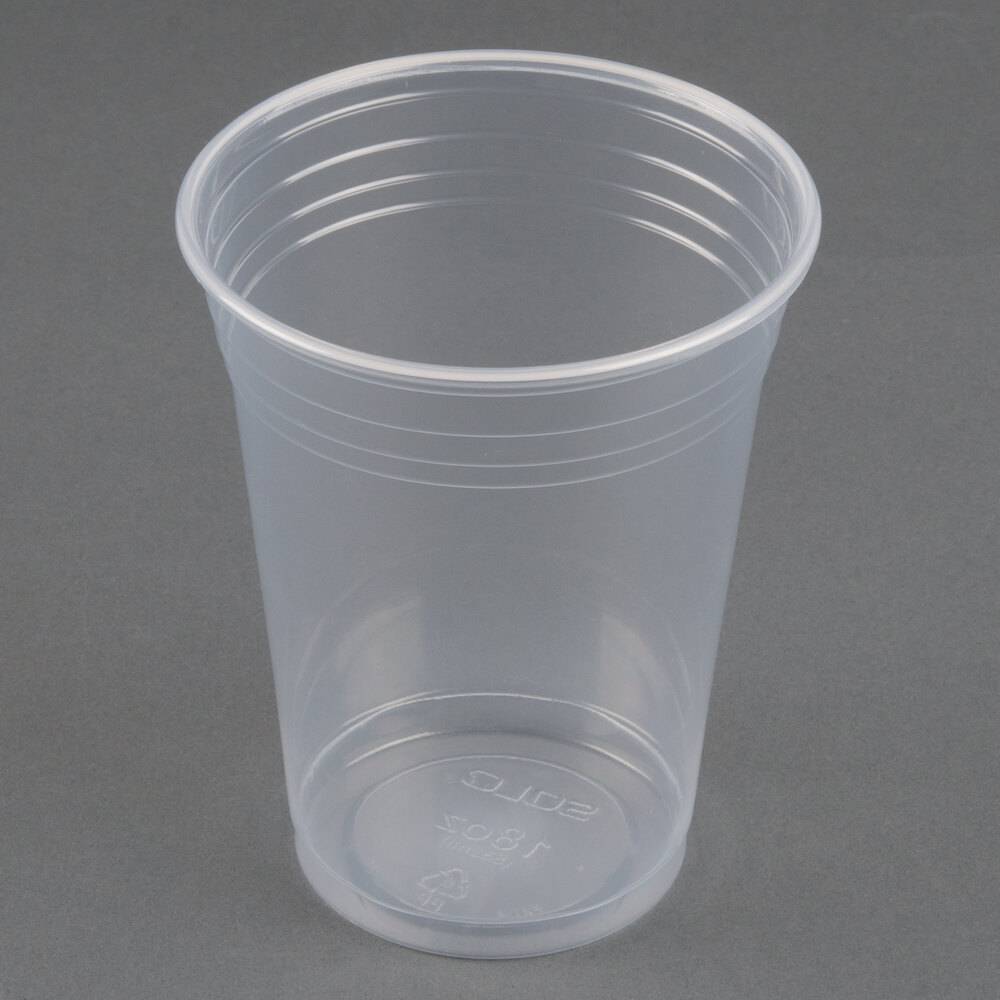 Dart Solo SCCPX18 Straight Wall 18 oz. Clear Polypro Plastic Cup 1000/Case