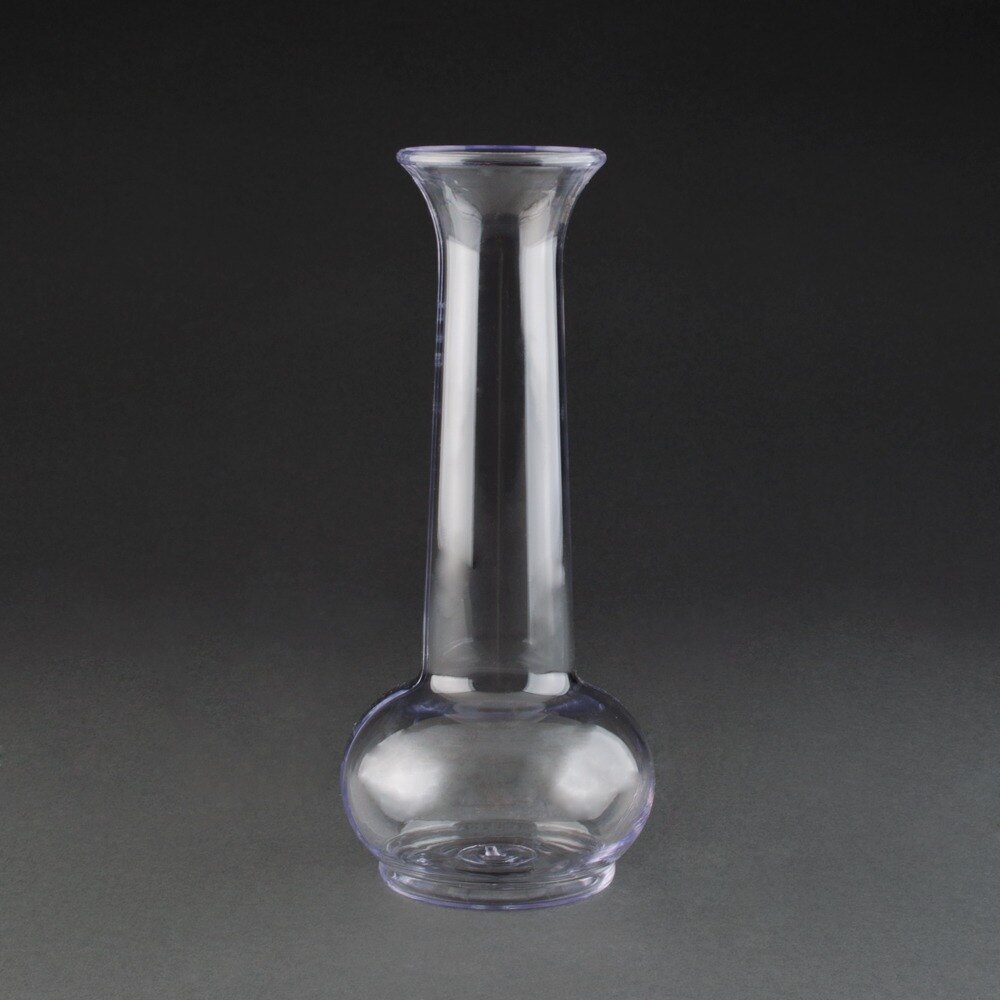 7 1/2" Clear Plastic Bud Vase 6/Pack