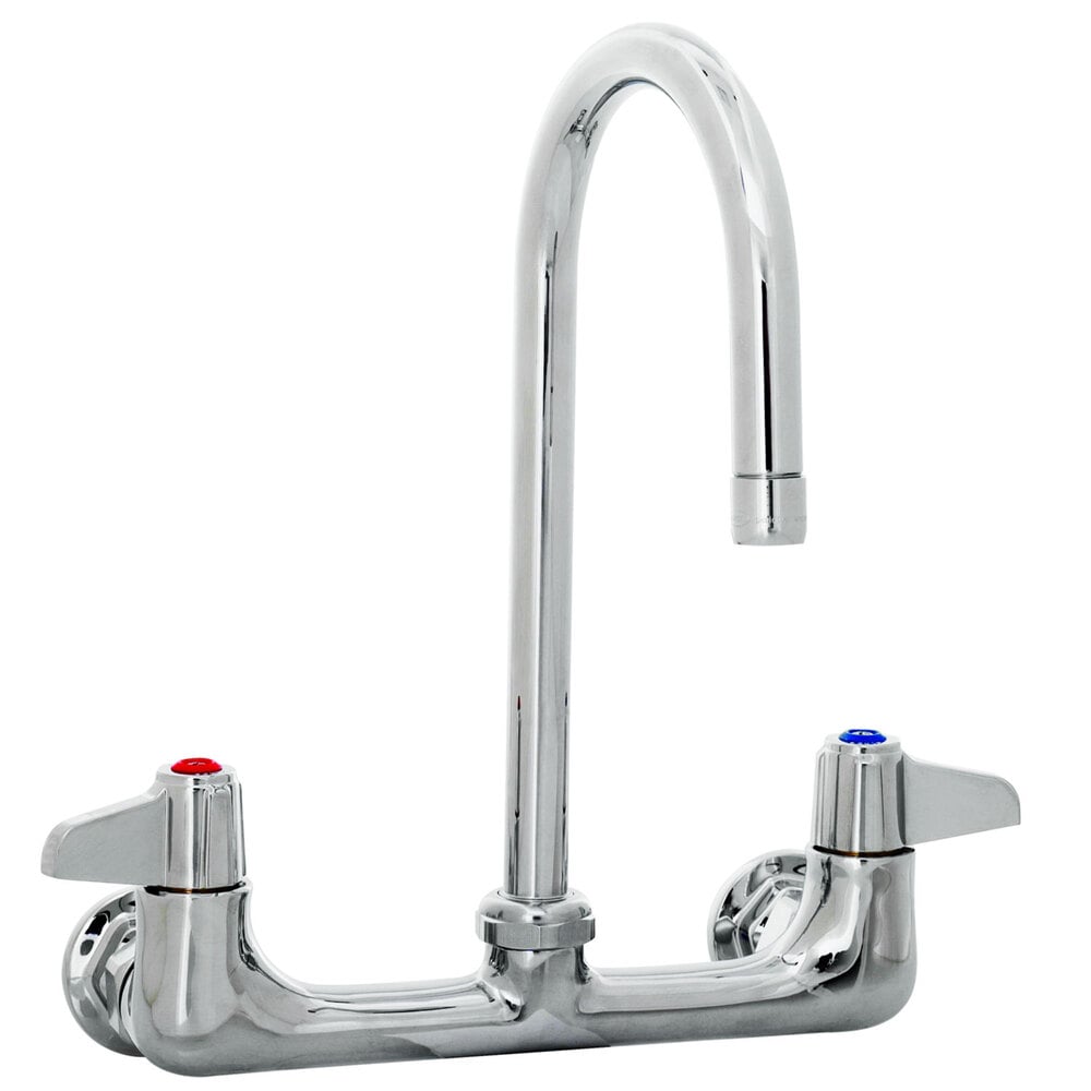 Equip by T&S 5F8WLX05 Wall Mount Swivel Gooseneck Faucet with 8