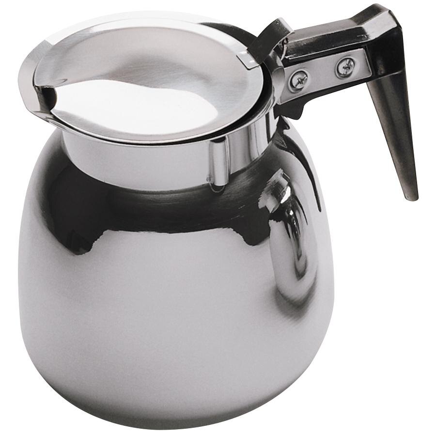 64 oz. Stainless Steel Coffee Decanter with Black Handle