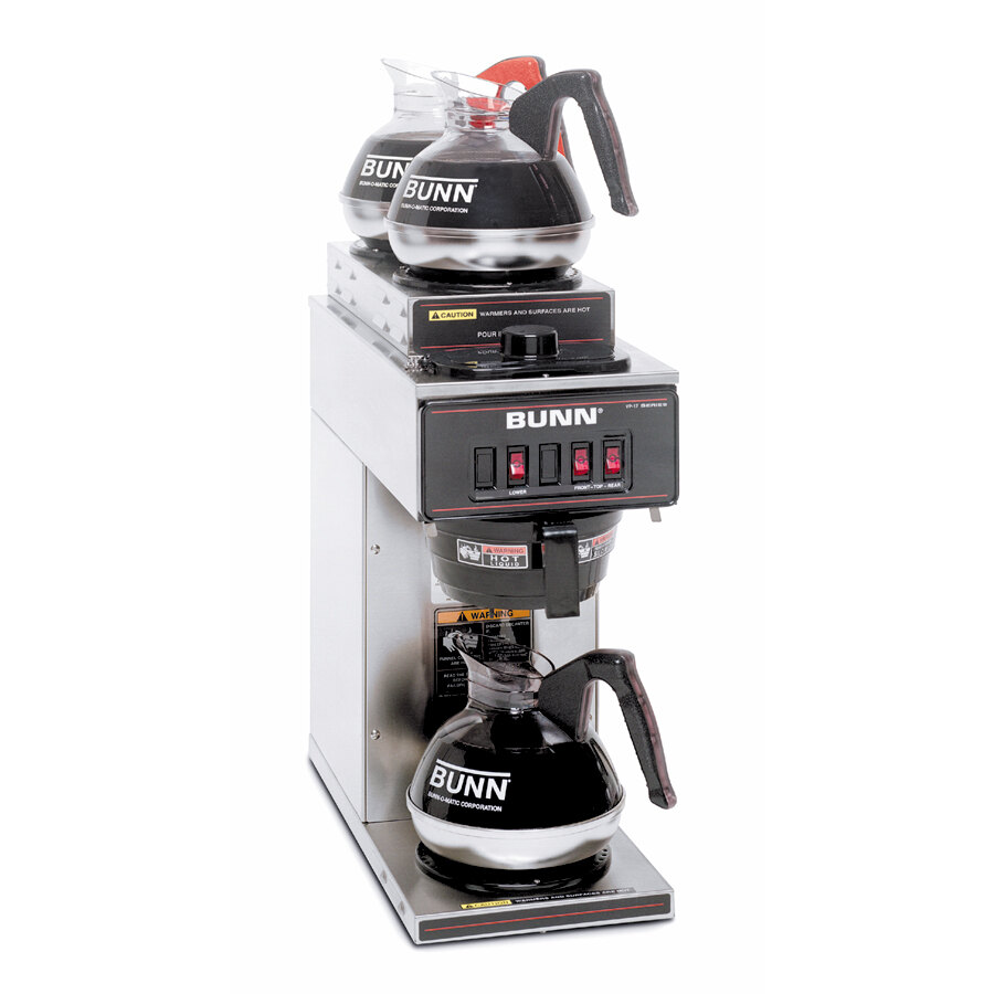 Bunn VP173 13300.0004 Low Profile Pourover Coffee Brewer with 3