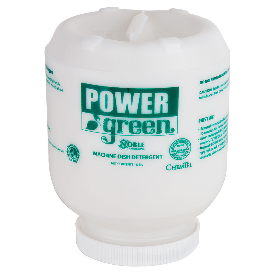 Noble Chemical Power Green Heavy Duty Solid Machine Dish Detergent 8 Lb