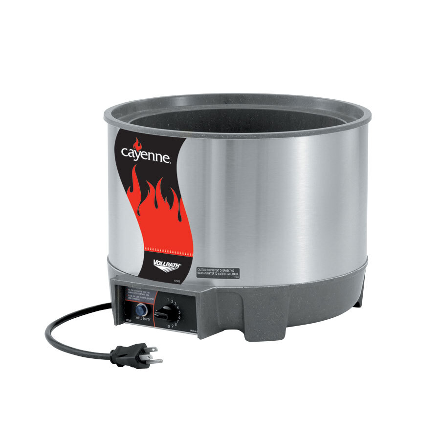 Vollrath 72021 11 Qt. Round "Heat n' Serve" Soup Warmer 120V, 800W