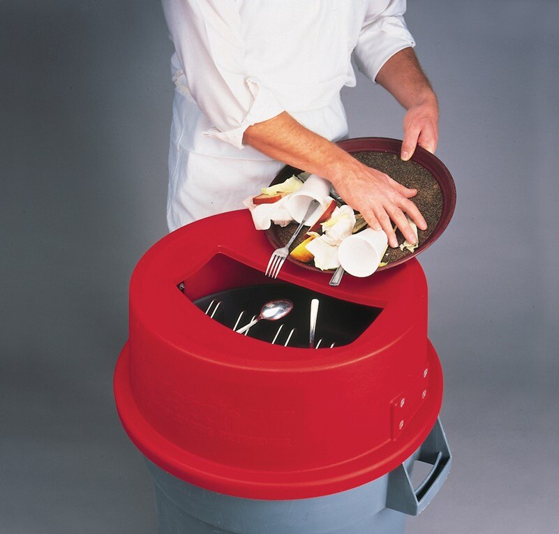 San Jamar KA3200 KatchAll Flatware Retriever 32 Gallon Trash