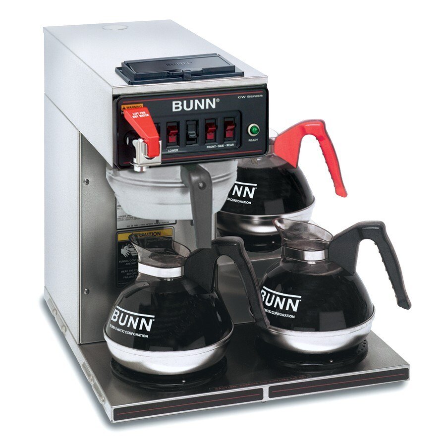 Bunn CWTF153 Automatic 12 Cup Coffee Brewer with 3 Lower Warmers