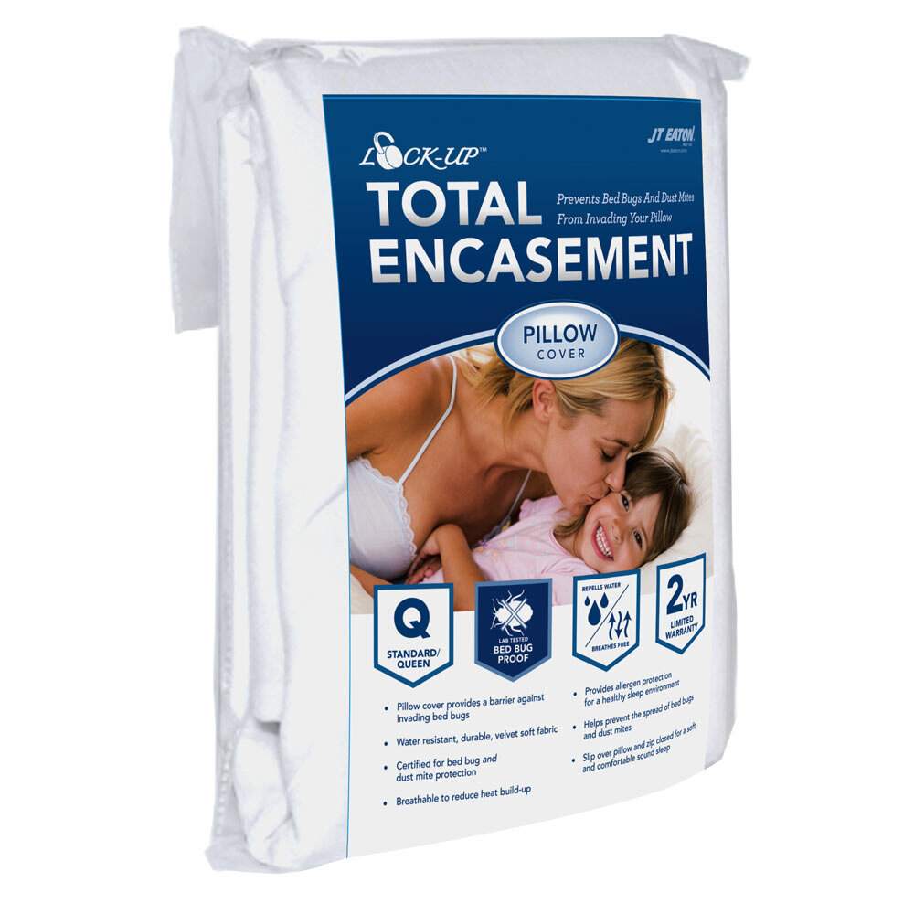 JT Eaton 82STQUPIL Bed Bug Proof Pillow Protector Standard Size