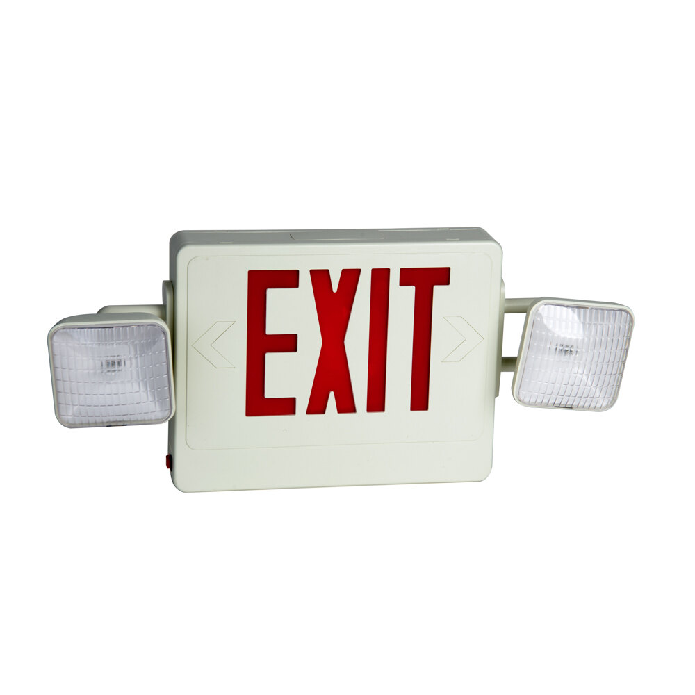 Emergency exit signs with battery backup