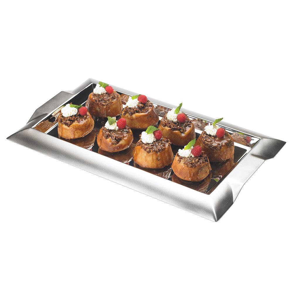 Vollrath 82094 Rectangular Stainless Steel Serving Tray with Handles