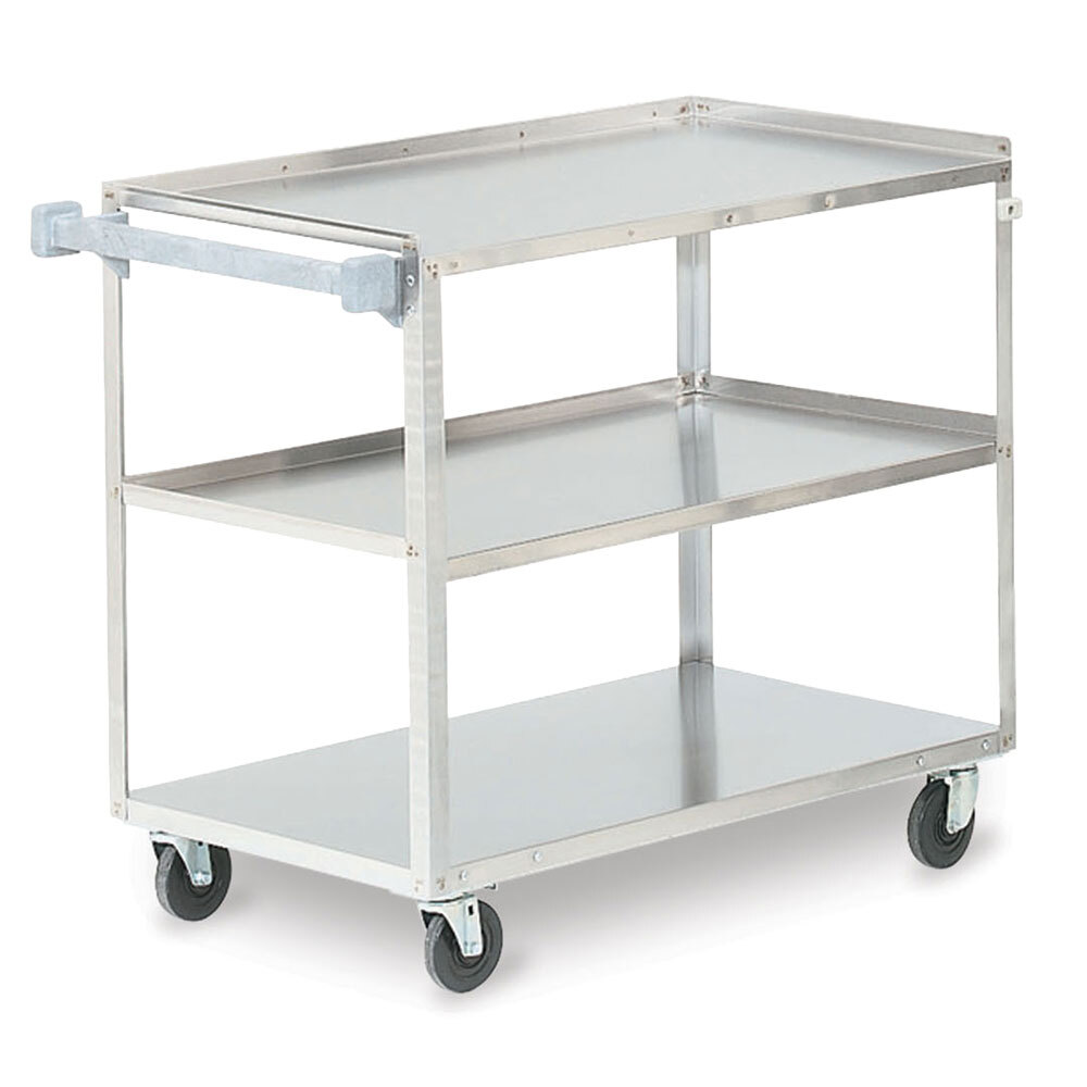 Vollrath 97140 Stainless Steel 3 Shelf Utility Cart 39 1/2" x 21" x