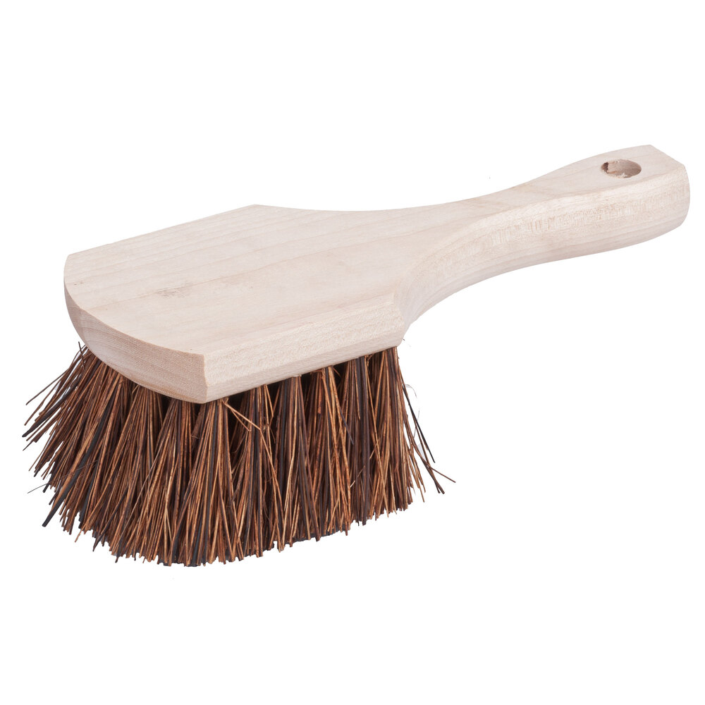 Continental I304008 8 1/2" Wooden Palmyra Tough Scrubs Brush