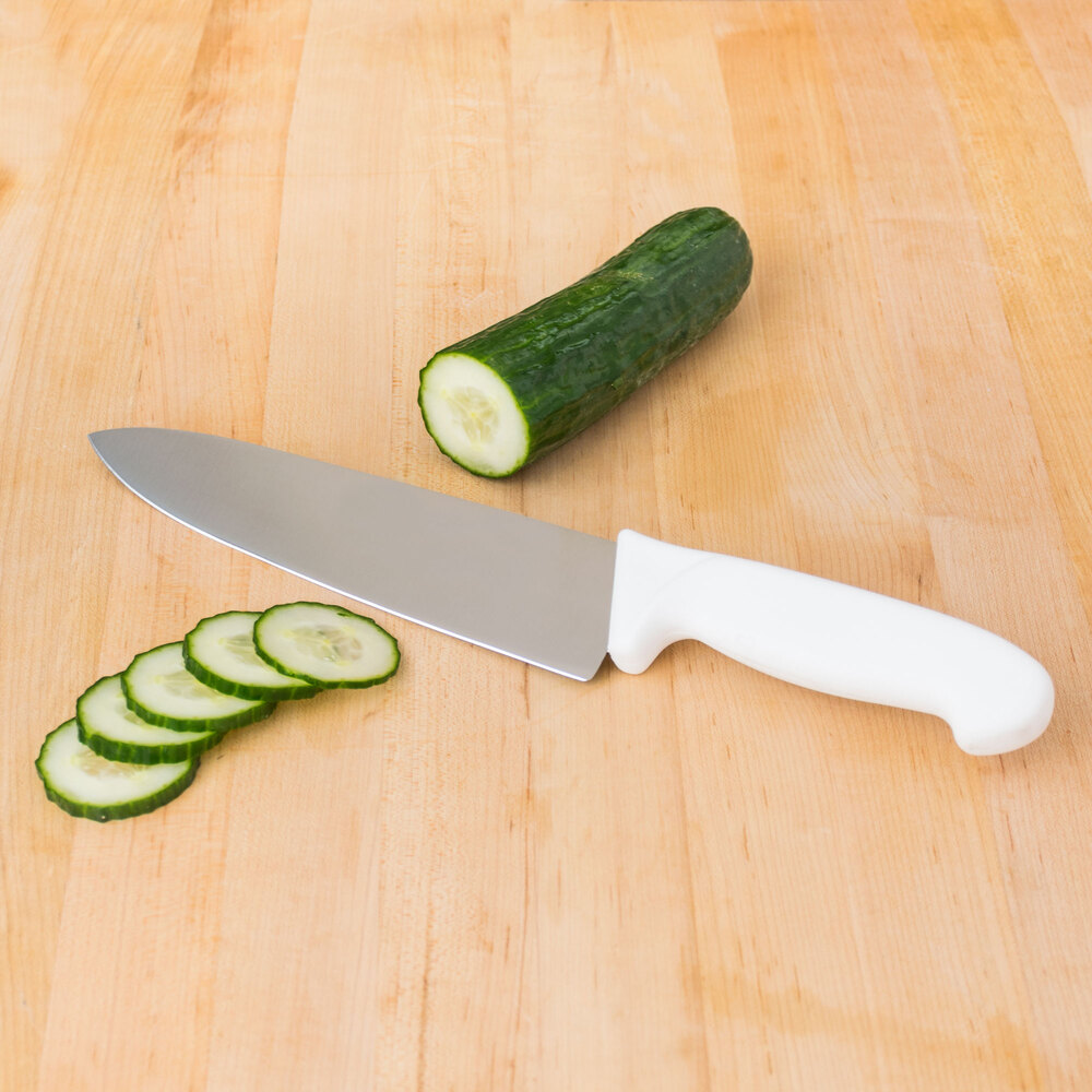 8" Chef Knife with White Handle