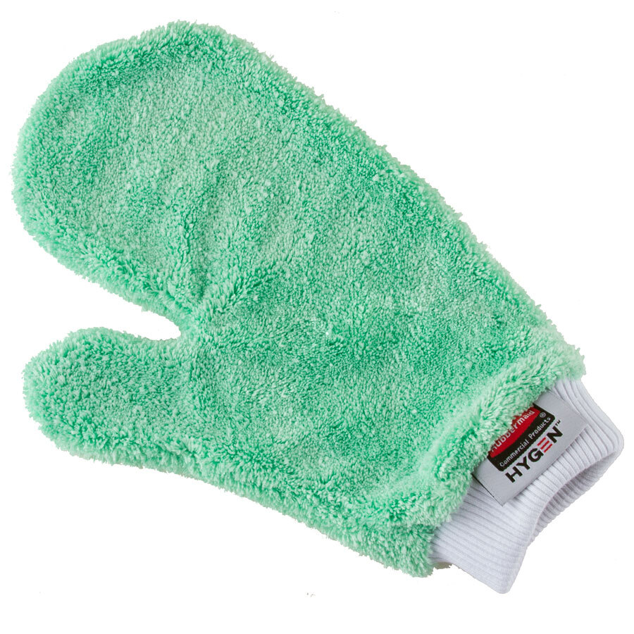 Rubbermaid FGQ65200GR00 HYGEN Green Microfiber Dusting Mitt with Thumb