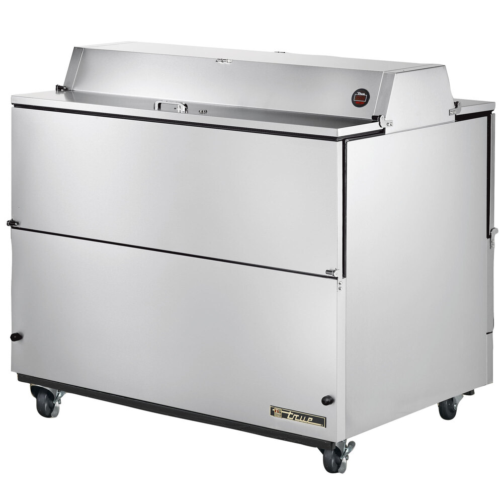 True TMC49SDSSS 49" Two Sided Milk Cooler with Stainless Steel