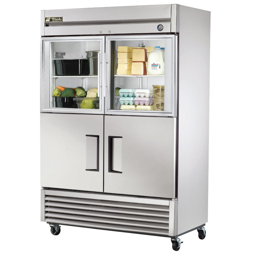 True T492G2 55" Combination Half Door Reach In Refrigerator with