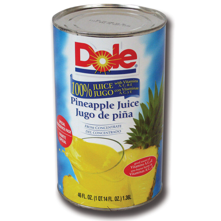 Canned Pineapple Juice 12 46 oz. Cans / Case