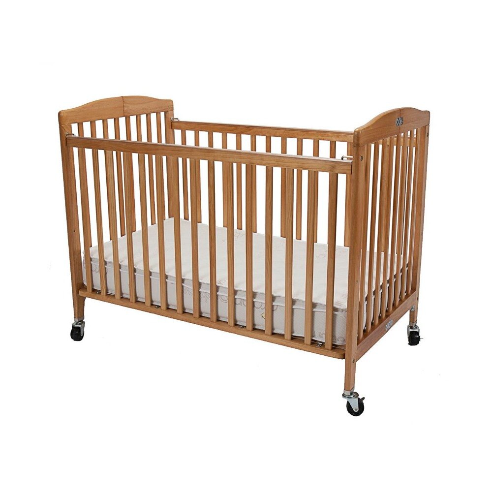 L.A. Baby CS983AN 28" x 52" Natural Wood Folding Crib