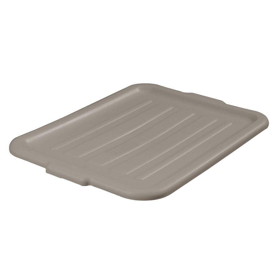 20" x 15" Polyethylene Plastic Bus Tub, Bus Box Lid Gray
