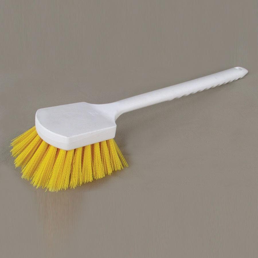 Carlisle 4050104 20" Sparta Yellow Floating Utility / Pot Scrub Brush