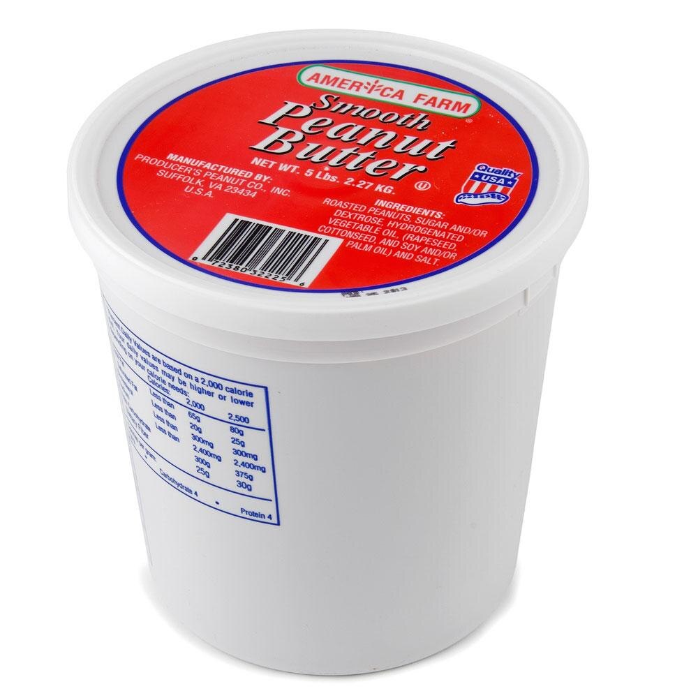Bulk Smooth Peanut Butter (6) 5 lb. Tubs / Case 6/Case