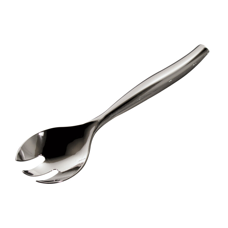 Sabert UM72F 10" Disposable Silver Plastic Serving Fork 6 / Pack