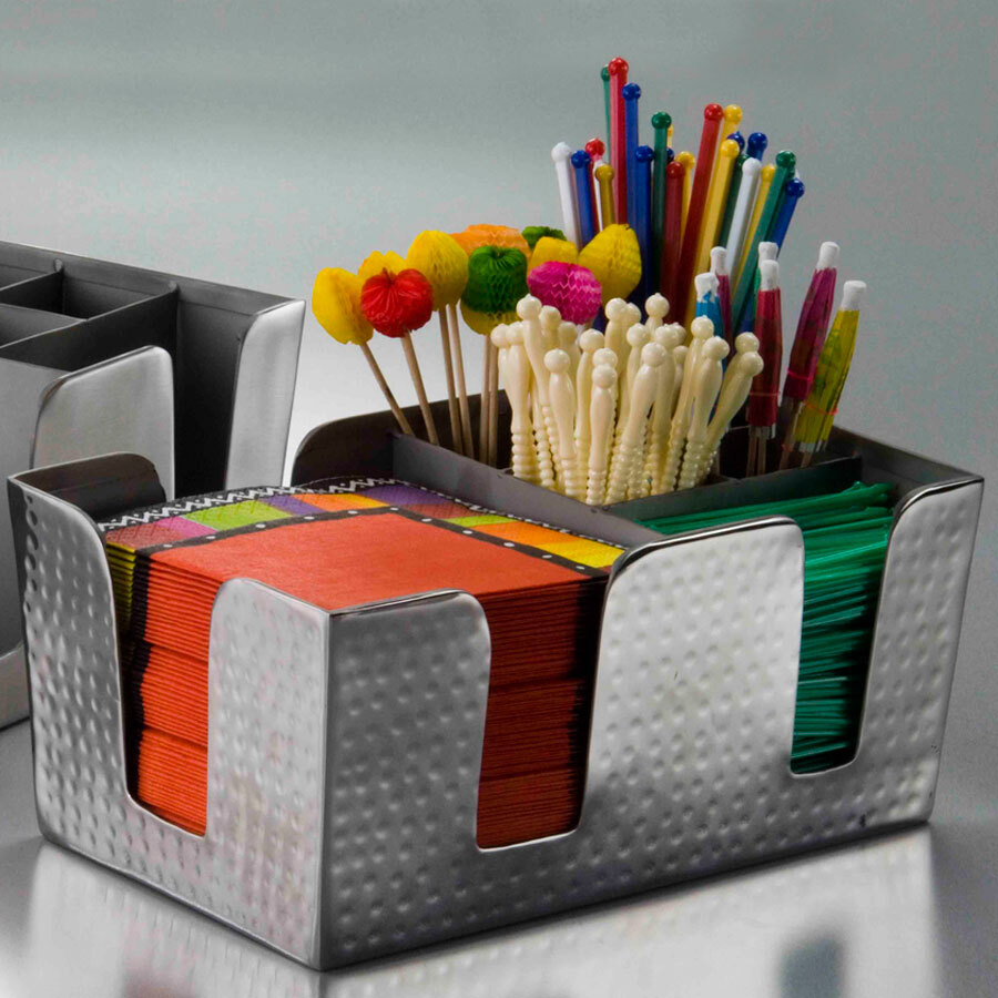 American Metalcraft HMBAR8 Stainless Steel Hammered Finish Bar / Coffee