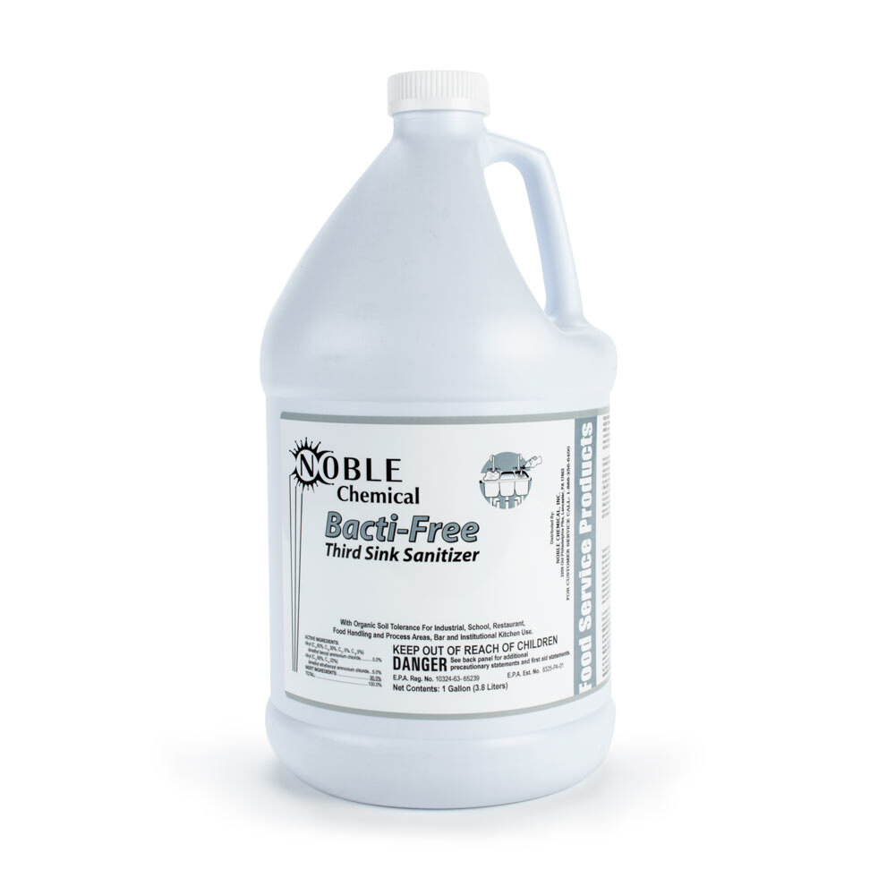 Noble Chemical BactiFree Third Sink Sanitizer Ecolab® 17708 Alternative