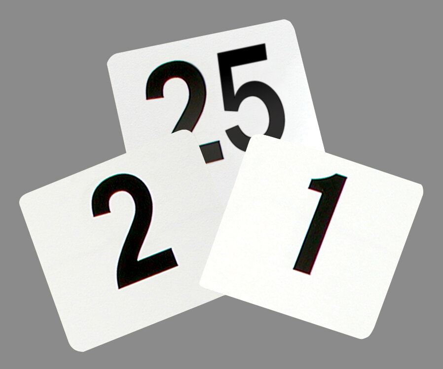 plastic table number set 1 to 50