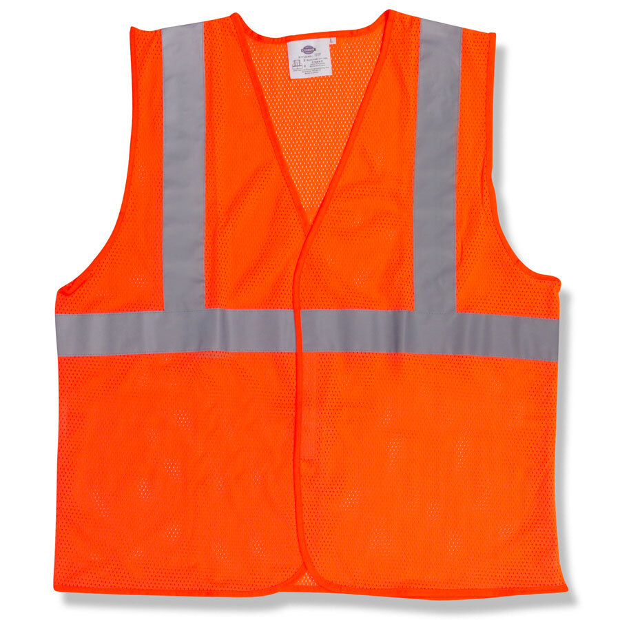 Orange Class 2 High Visibility Surveyor's Safety Vest with Velcro