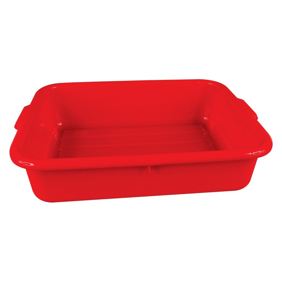 Tablecraft 1529R 20" x 15" x 5" Red Polyethylene Plastic Bus Tub, Bus Box