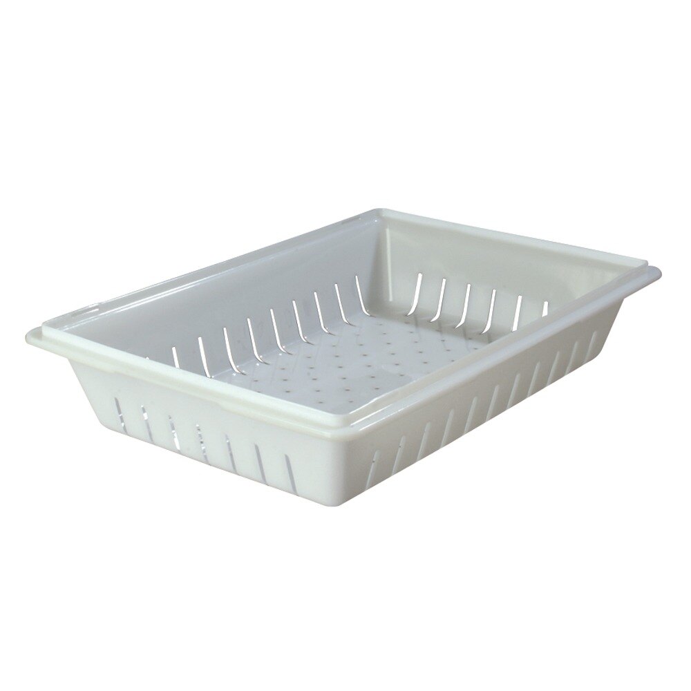 Carlisle 1064802 18 "x 26" x 5" White Food Box Deep Drain Tray