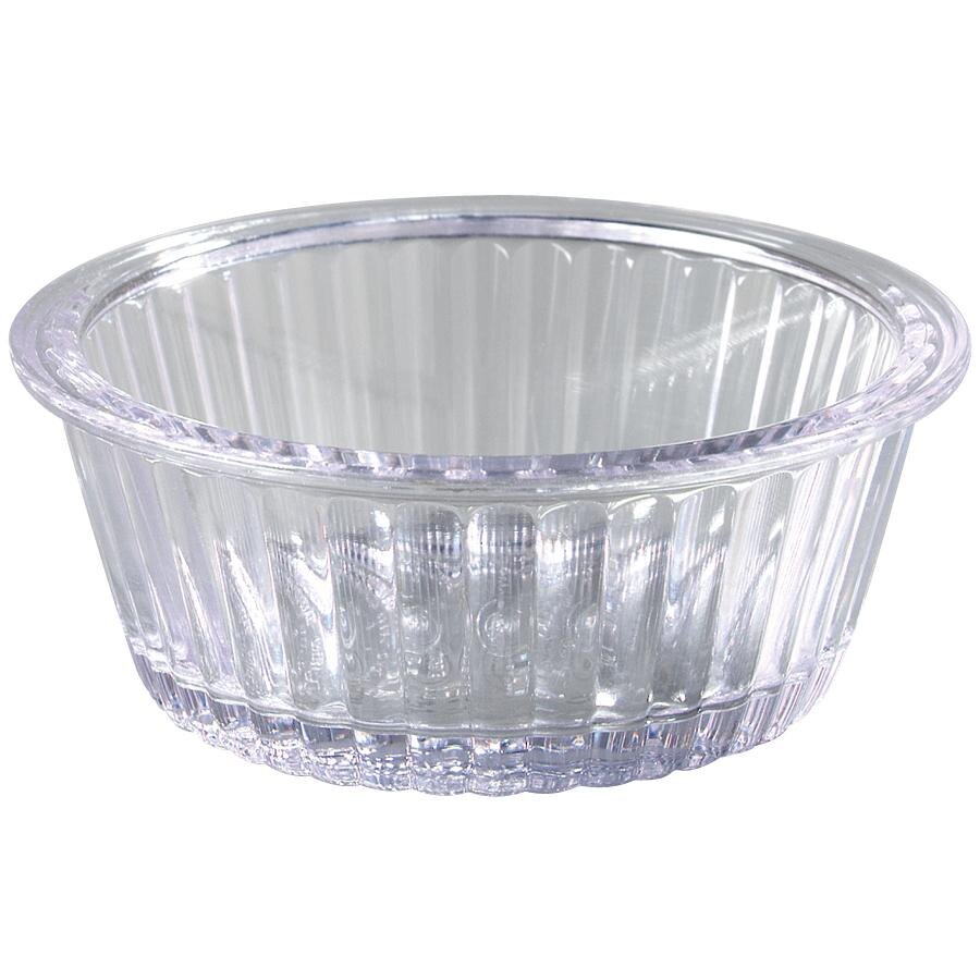 GET ER404CL 4 oz. Clear Fluted Plastic Ramekin 12/Pack Clear
