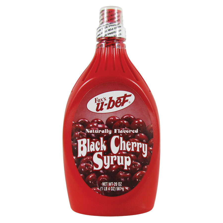 Fox's UBet Black Cherry Syrup 20 oz. Squeeze Bottle