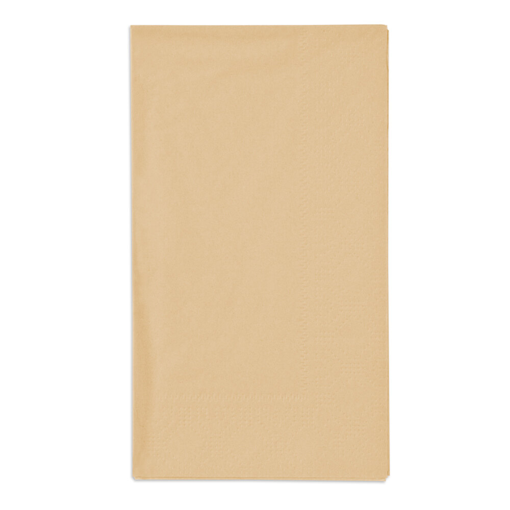 Hoffmaster 180543 Beige 15" x 17" Paper Dinner Napkins 2Ply 125 / Pack