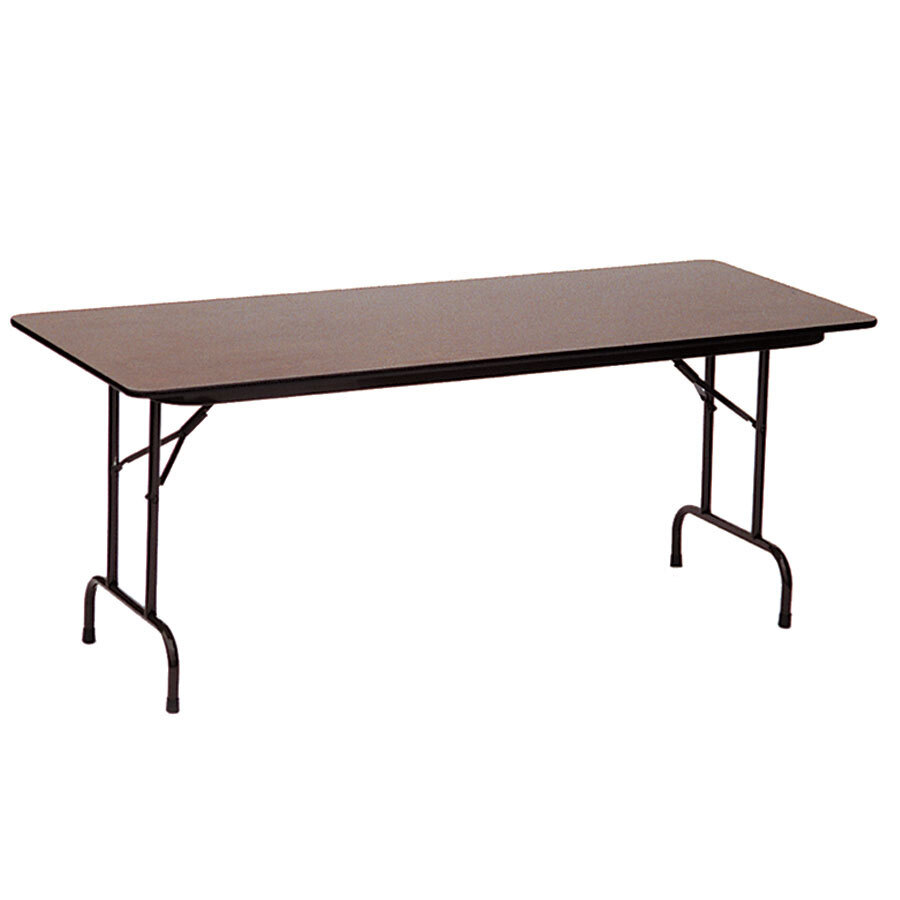 Correll CF3060M 30" x 60" Walnut Melamine Top Folding Table