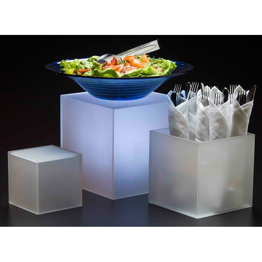 American Metalcraft AC579 Set of Three Frosted Acrylic Cube Risers