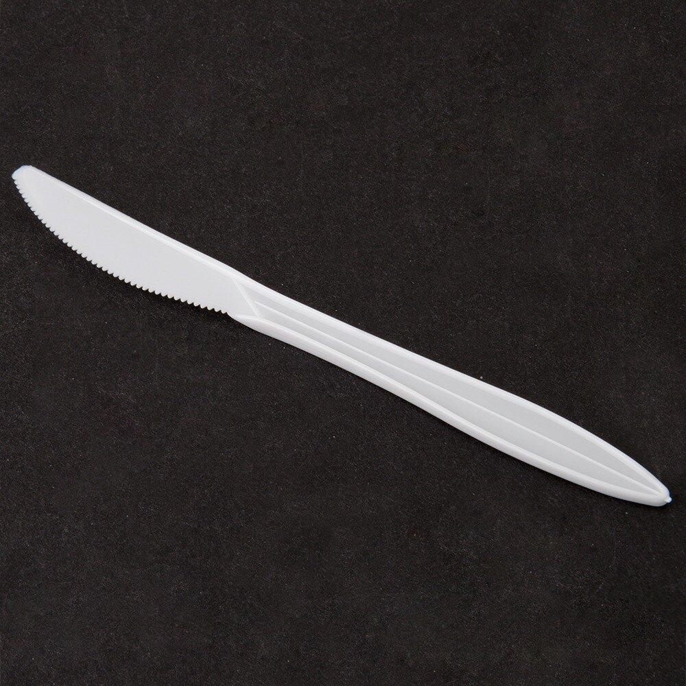Choice Medium Weight White Plastic Knife 100 / Pack