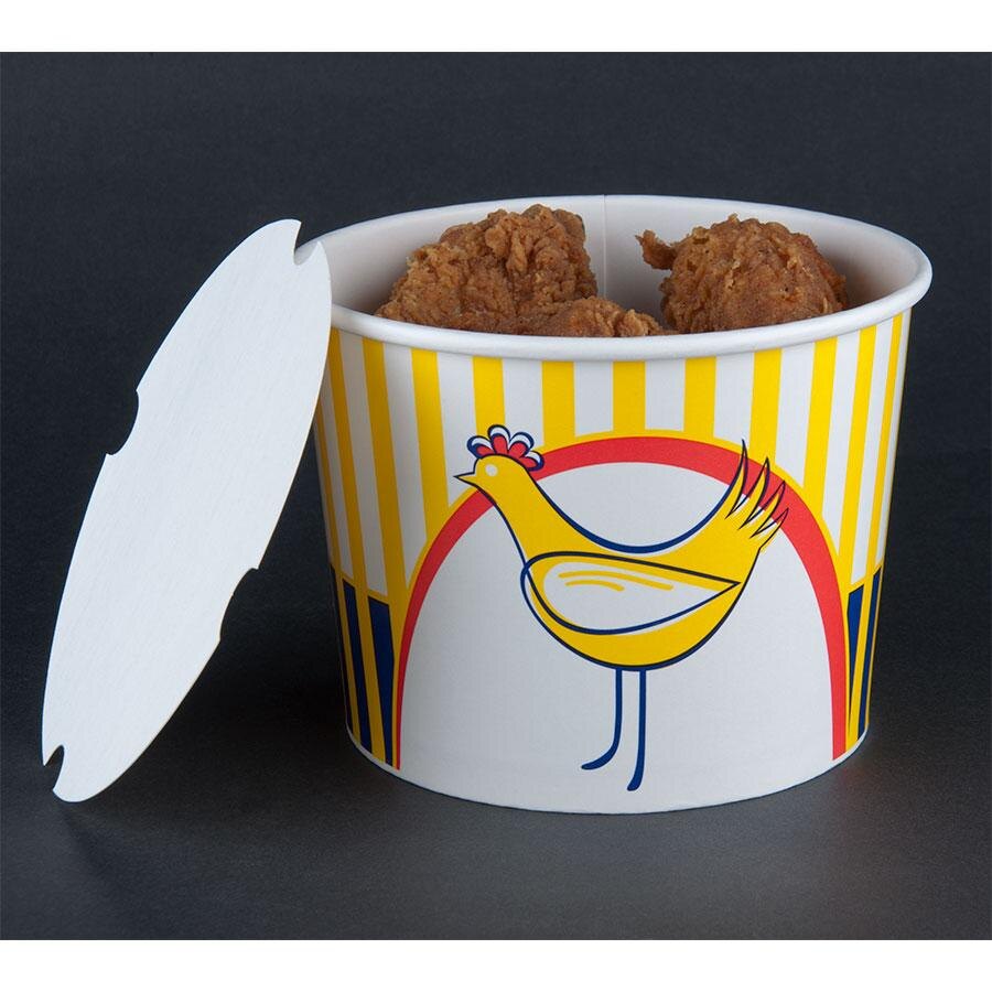 Choice 10 lb. Chicken Bucket with Lid 20 / Pack