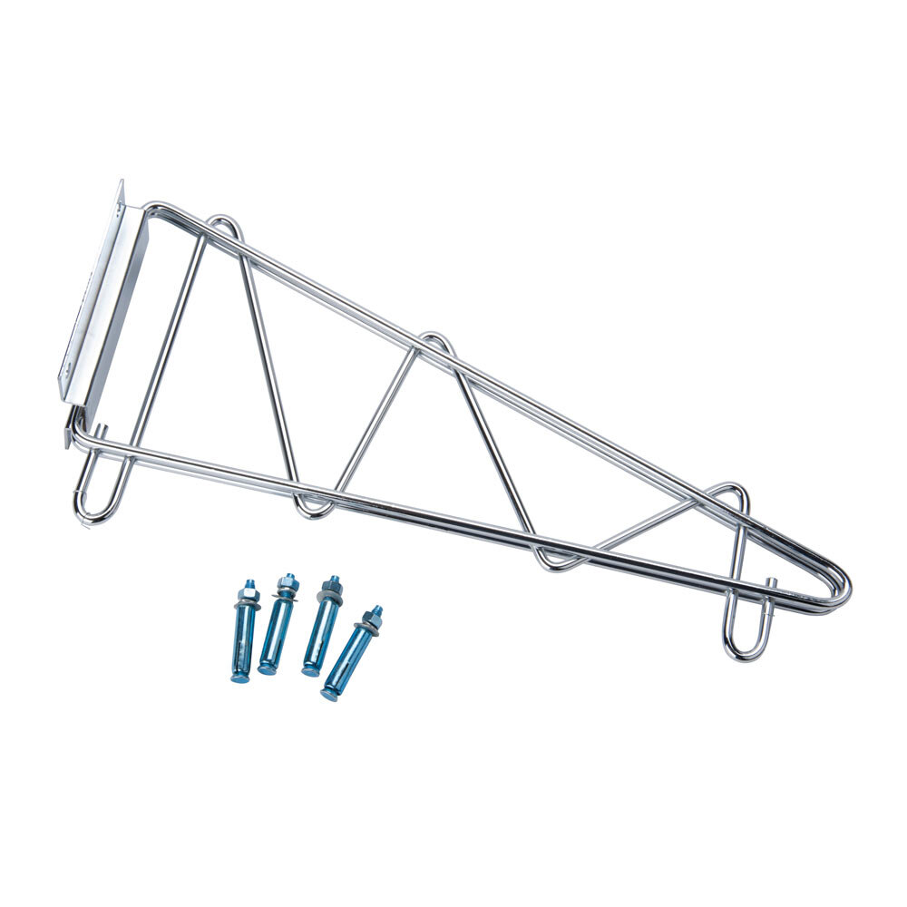 Regency 14" Deep Wall Mounting Bracket Set for Chrome Wire Shelving