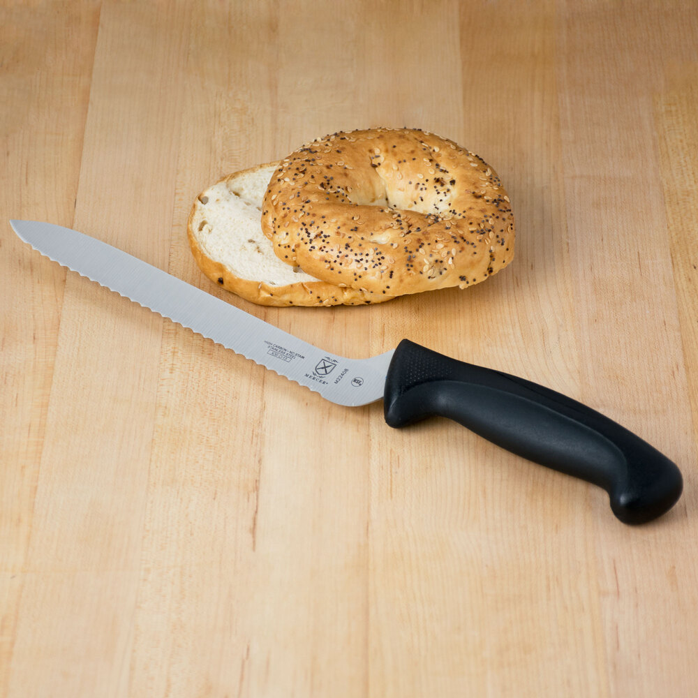 Mercer M22408 Millennia 8" Offset Serrated Edge Bread / Sandwich Knife