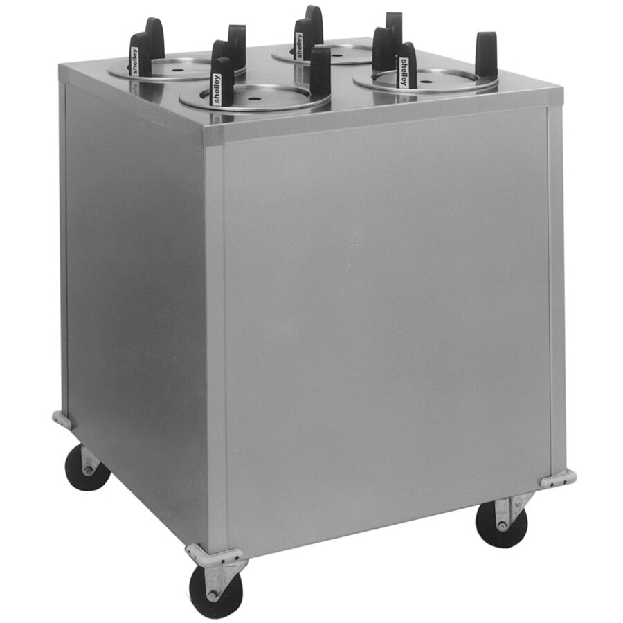 Delfield CAB4 650 Mobile Enclosed Four Stack Dish Dispenser For 5 3 4