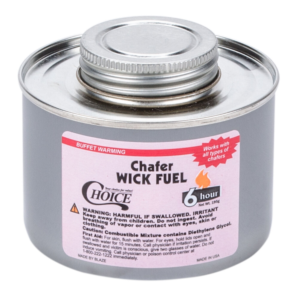 Choice 6 Hour Wick Chafing Dish Fuel 24/Case