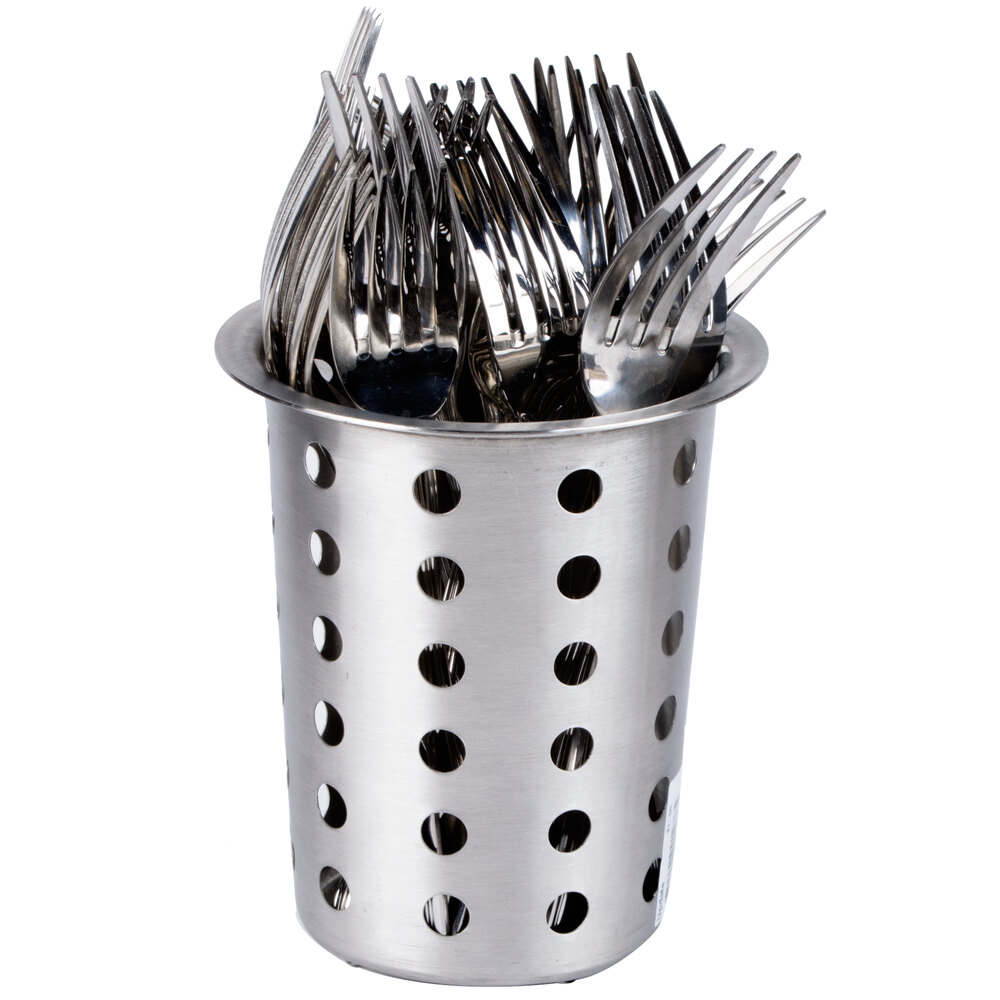 Perforated Metal Flatware Cylinder