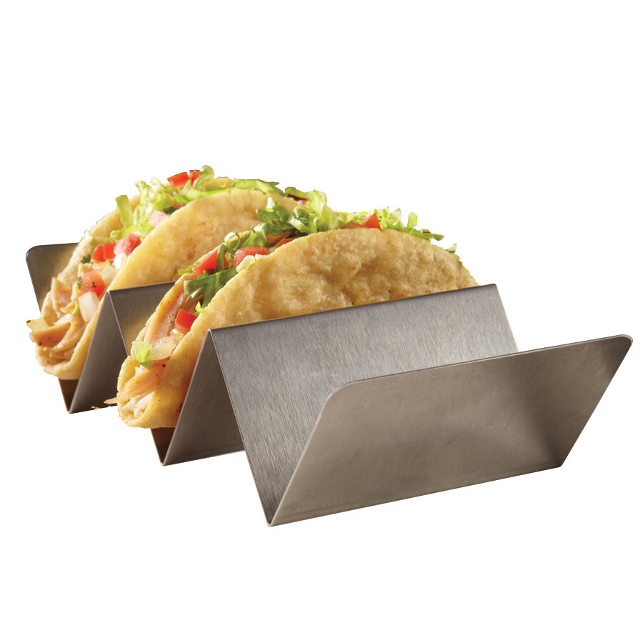 American Metalcraft TSH3 Stainless Steel Taco Holder with 2 or 3