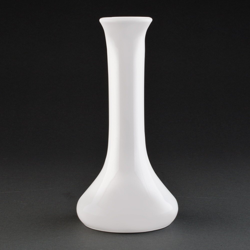 7 1/2" White Plastic Bud Vase 6/Pack