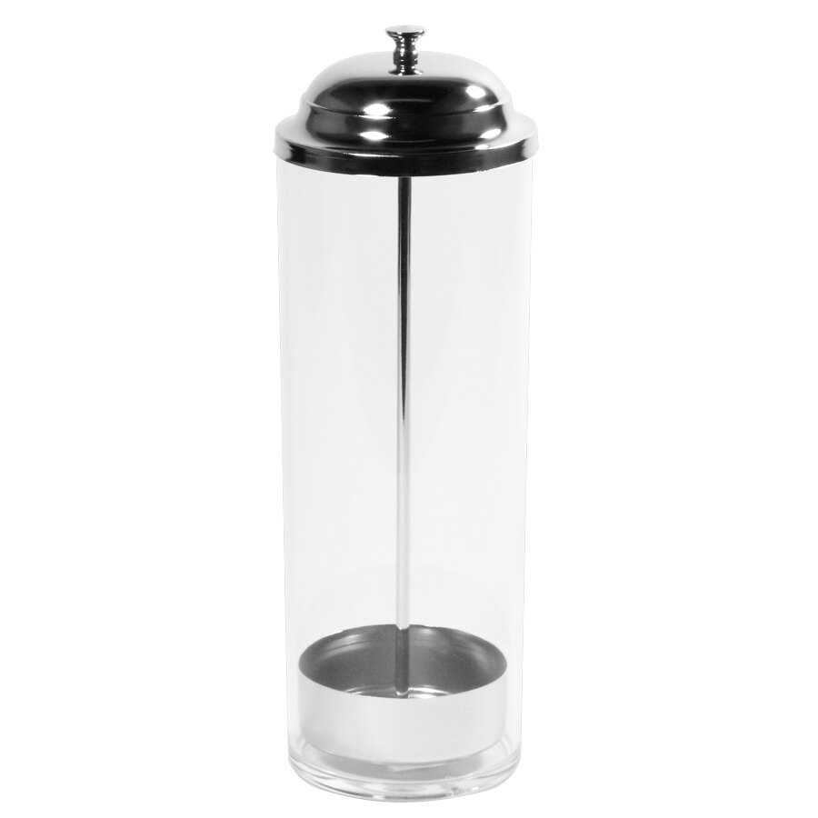 Plastic Cylinder Straw Dispenser Holds up to 8" Straws