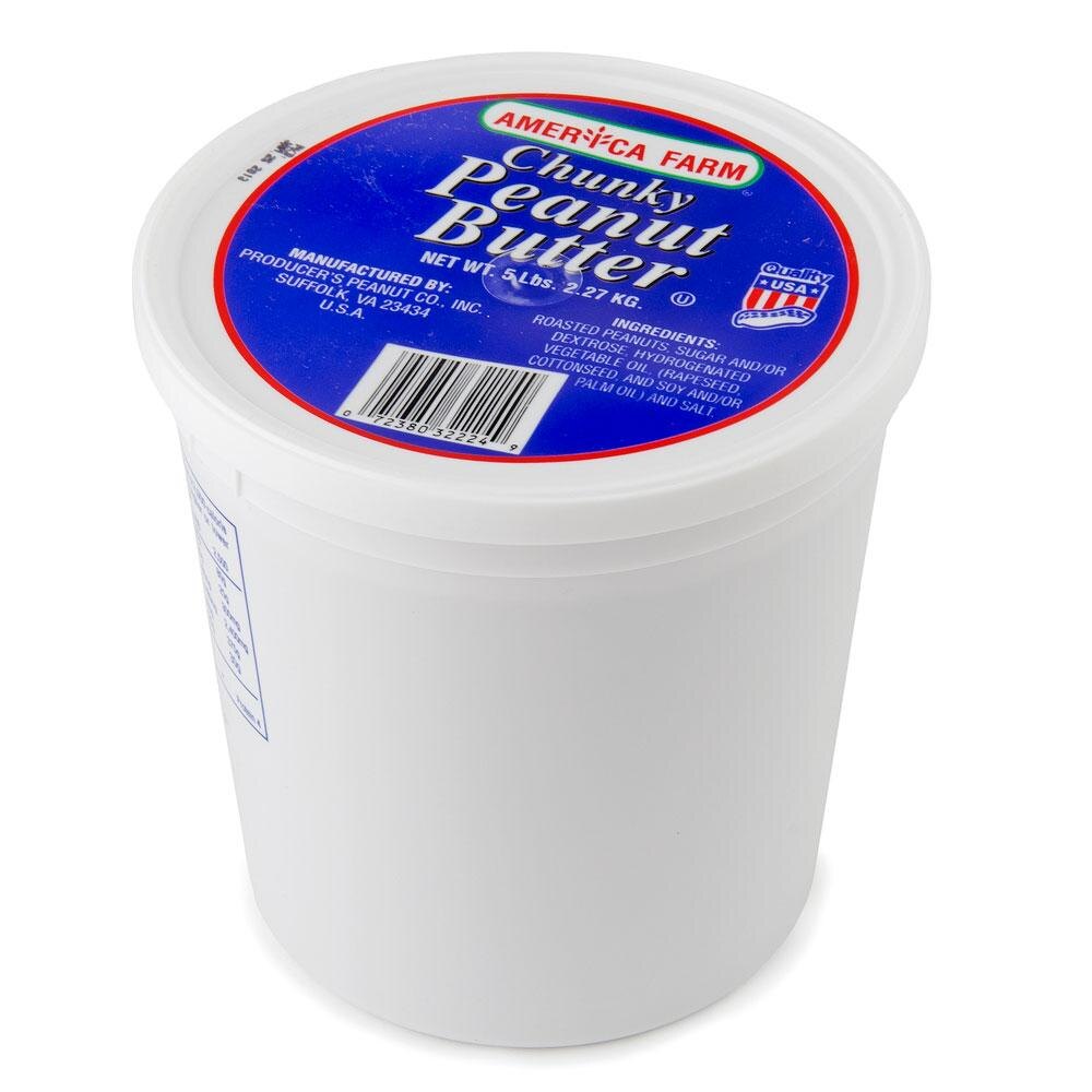 Bulk Chunky Peanut Butter (6) 5 lb. Tubs / Case 6/Case