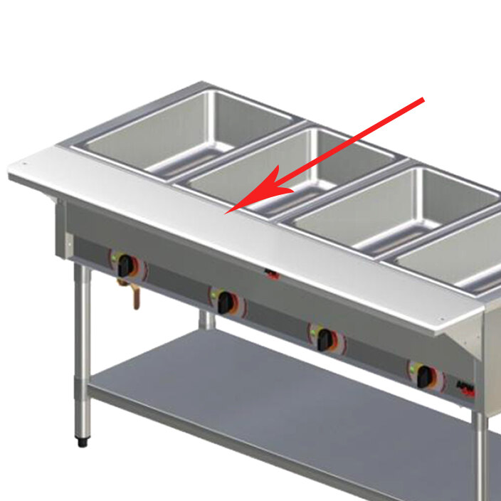 APW Wyott 32010637 60 1/8" x 7 1/2" Poly Cutting Board for 4 Well
